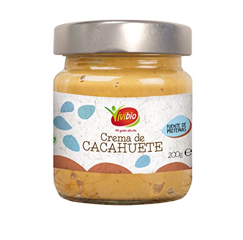 Vivibio Crema de Cacahuetes Smoothie - 4 Paquetes de 200 gr - Total: 800 gr Cover