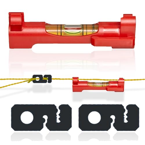 Profi Schnurwasserwaage und Schnurspanner im Set für Schlagschnur Maurerschnur Richtschnür/Maurerarbeiten, Pflaster-Arbeiten | Profi und Hobby Handwerker