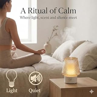 MULIN Diffusore di Oli Essenziali in Vetro, 100ML Diffusore Aromaterapia ad Ultrasuoni Ultra Silenzioso, 7 Colori LED, Senza BPA, Profumatore Ambiente per Relax e Benessere