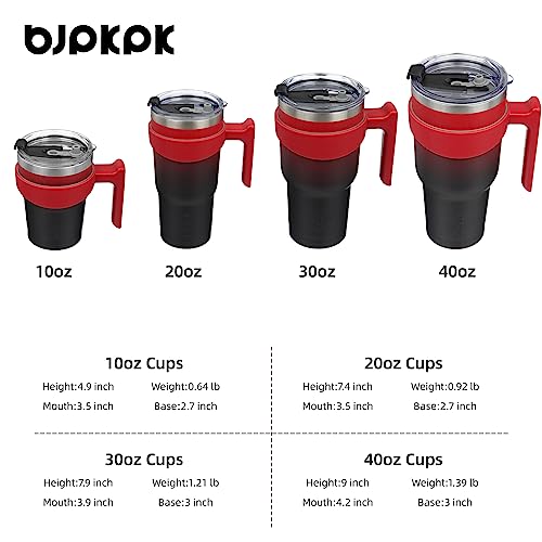 Image of BJPKPK 10 oz Mini Tumbler with Lid, Straw & Handle, Insulated Steel Cup