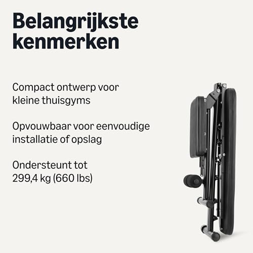 Amazon Basics Verstelbare trainingsbank met bankdrukpers, opvouwbaar voor fitnessruimte thuis - Afbeelding 3