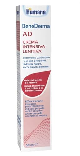 Humana Benederma AD, Crema Intensiva Lenitiva per Pelli Sensibili, 50 ml