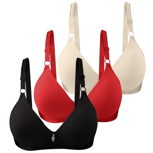 Generisch Sujetador para mujer con hebilla lateral frontal, borde de encaje, sin anillo de acero, movimiento, fruncido sin costuras, ajuste, yoga, dormir, sujetador grande kilo efectivo, Bk2, 46