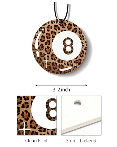 Image of Leopard Print 5pcs Car Air Freshener Bow Coquette Cheetah Print Car Accessories Automotive Interior Hanging Scents Mirror Decor for Women Teen Girls Black