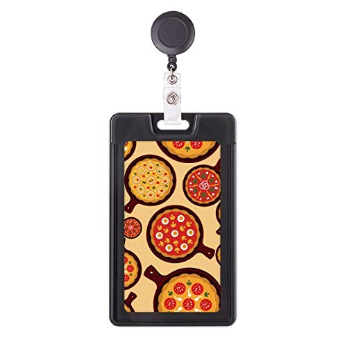Porte-badge rétractable Pizza pour ne plus perdre sa carte