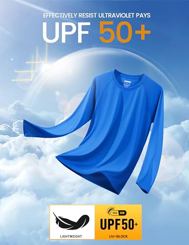Image of MAGCOMSEN Men's Long Sleeve Shirts UPF 50+ UV Sun Protection Athletic Shirts for Hiking Running Workout Rash Guard
