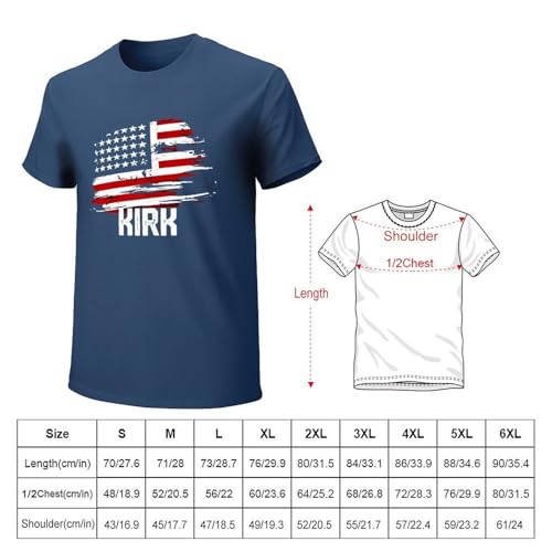 Mens T-Shirts Forever in Our Hearts Charlie Kirk Casual Crewneck Short Sleeve Shirts Summer Tops Basic Pullover Tees2
