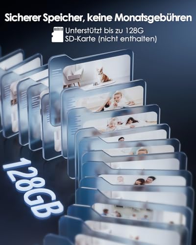 CZEview 3MP+3MP Dual Kameras Überwachung Innen, 5Ghz WLAN 360° Hundekamera Haustierkamera mit APP, Überwachungskamera Innen, ABO Optional, Indoor Camera