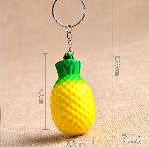 iMagitek 15 Pack Pineapple Keychains for Kids Party Favors Supplies, School Carnival Prizes, Party Bag Gift Fillers, Pineapple Stress Relieve Toy