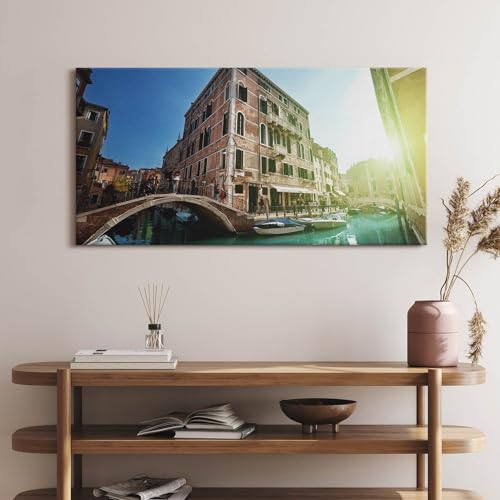 Tableau Venise au soleil 140x70cm par Wallfluent