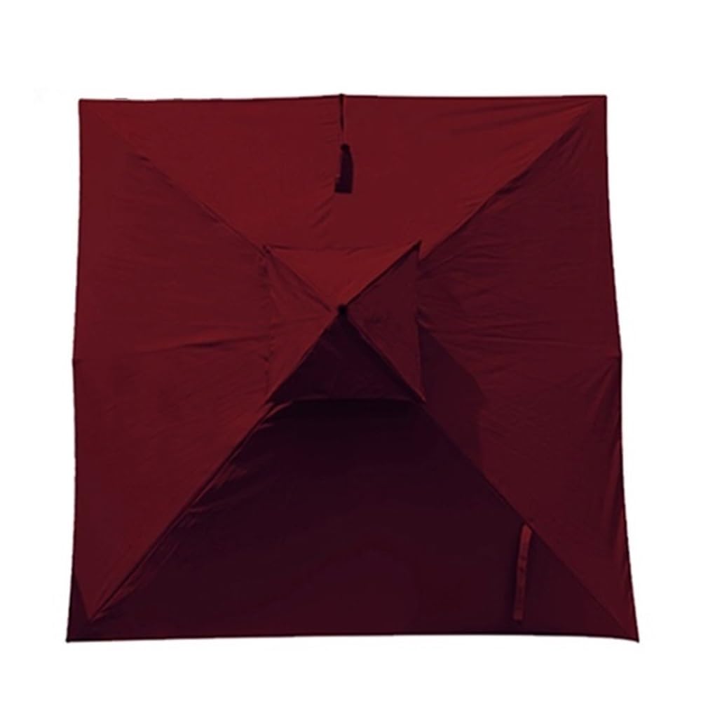 300x300cm Telo di Ricambio per Offset/Ombrello, Tessuto di Ricambio per Quadrato Ombrellone Copertura di Ricambio per Ombrellone da Mercato Esterno(Red)