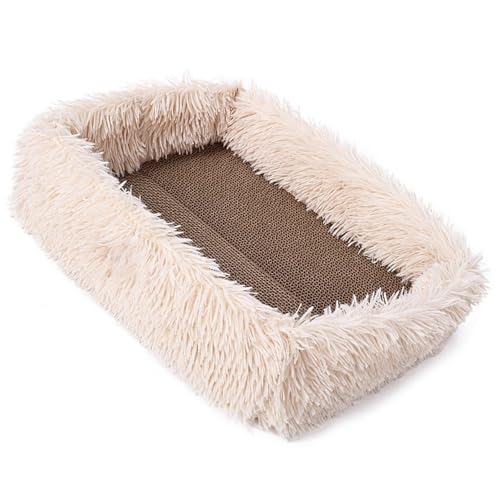 人間工学に基づいた猫ベッド段ボール紙スクラッチャーポスト付き屋内ペットエンターテイメント省スペース休憩所猫スクラッチャーベッド