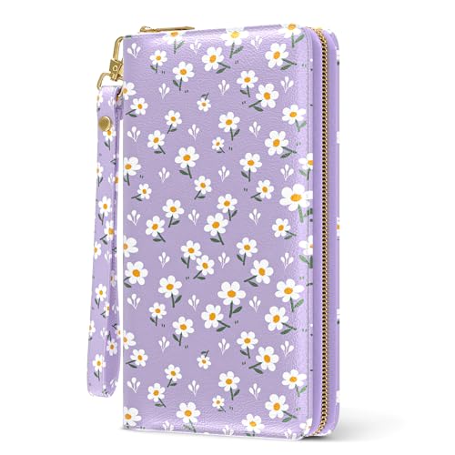 Image of Aiawoxc Womens Wallet, RFID Wristlet Wallets for Women, Ladies Clutch Purses, Large Travel Card Holder with Phone Holder | RFID