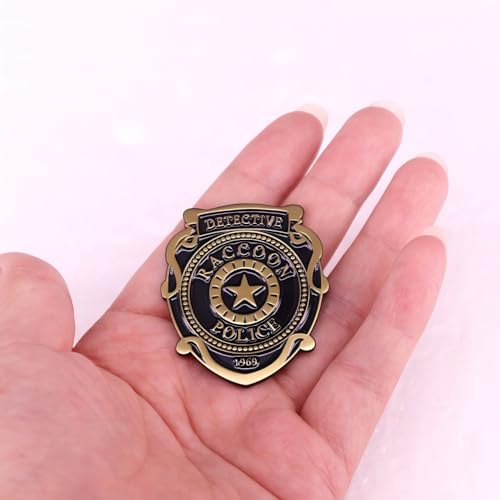 Image of Sheriff Police Badge Pin - RE Police & Cowboy Honor Stars Accessories - Cosplay Costume Gift for Women Men