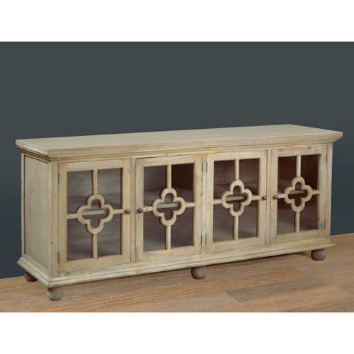 Maykoosh Wood Credenza with Glass Doors