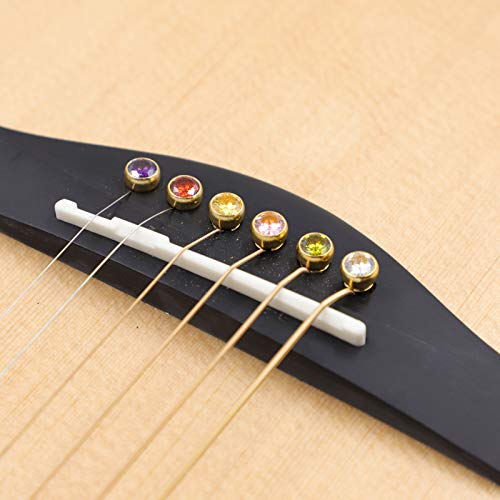 Rayzm Broches de pont de guitare, ensemble de broches d’extrémité de guitare en laiton, 6 cordes de guitare à tête de… - Les Beatles, Paul McCartney, John Lennon, RIngo Starr, George Harrison Rayzm Broches de pont de guitare, ensemble de broches d'extrémité de guitare en laiton, 6 cordes de guitare à tête de… – Image 5