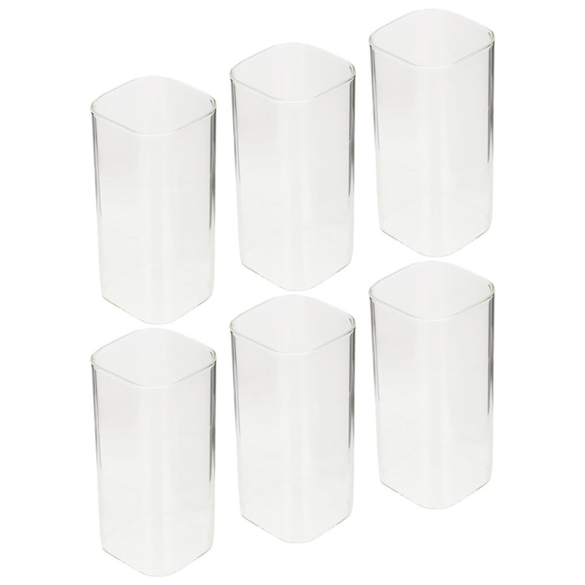 Verres carrés transparents de 250ml parfaits pour le thé