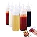 sylbx 6 Stück Quetschflaschen, Squeeze Flasche Kunststoff,8oz Condiment Flaschen,240ml Gewürzspender mit Drehverschluss-Deckel für Ketchup Senf Mayo heiße Soßen Olivenöl