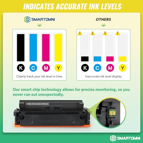 Image of 414A Toner Cartridges Black (with Chip) Works with Color Pro MFP M479fdw M479fdn M454dw M454dn M479dw M455dn M479 M454, Enterprise Laser Jet M455dn M480f Printer | W2020A 414X W2020X, Pack of 2