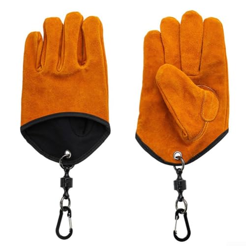 Guanti in pelle bovina con caratteristiche magnetiche e resistenza al calore per barbecue all'aperto e campeggio