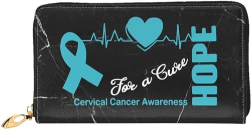 Hope for a Cure Cervical Cancer Awareness Wallet Card Bag
