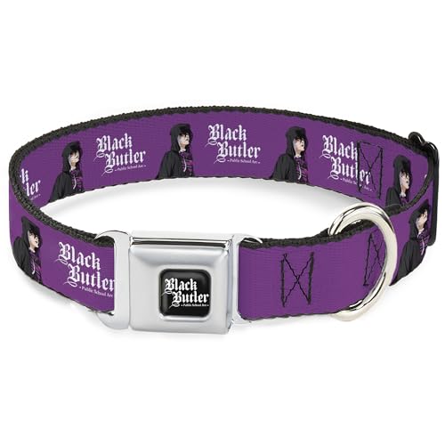 Collier pour chien violet noir Crunchyroll ajustable de 24 à 33 cm - 2