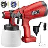 Fence Paint Sprayer for Milwaukee m18 18v Battery (only tool), Cordless Paint Sprayer for Fencing and Decking, Spray Gun Handheld Paint Sprayers for Home DIY Painting,3 Spray Patterns &1000ml Tank