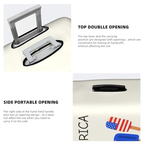 Travel Luggage Cover Popsicle Usa 4th Of July Independence Memorial Day Fashion Washable Baggage Suitcase Protector Fit For Luggage Small4