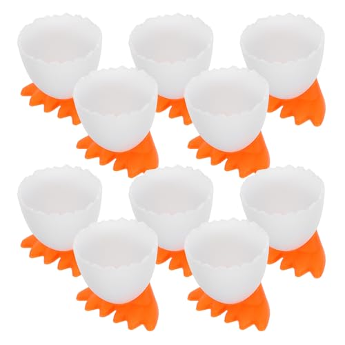 Soporte huevos con diseño de pollo de plástico para decoración de mesas 2