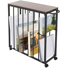 Art Storage Rack, Art Drying Rack with 4 Wheels, Metal Art Storage Organizer Canvas Storage Stand for Boards, Panel, Frame Brown