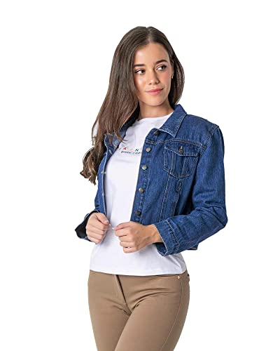 SPAGNOLO cazadora denim azul para mujer