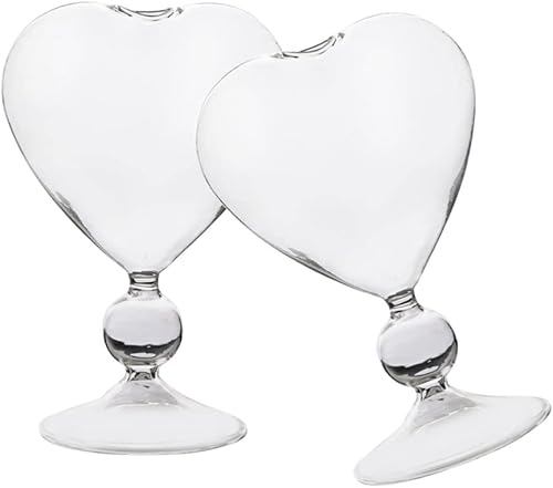 Miniatura 3 de UPKOCH 4 vasos de cóctel con forma de corazón, copas de vino, copas para bar, boda, fiesta, banco