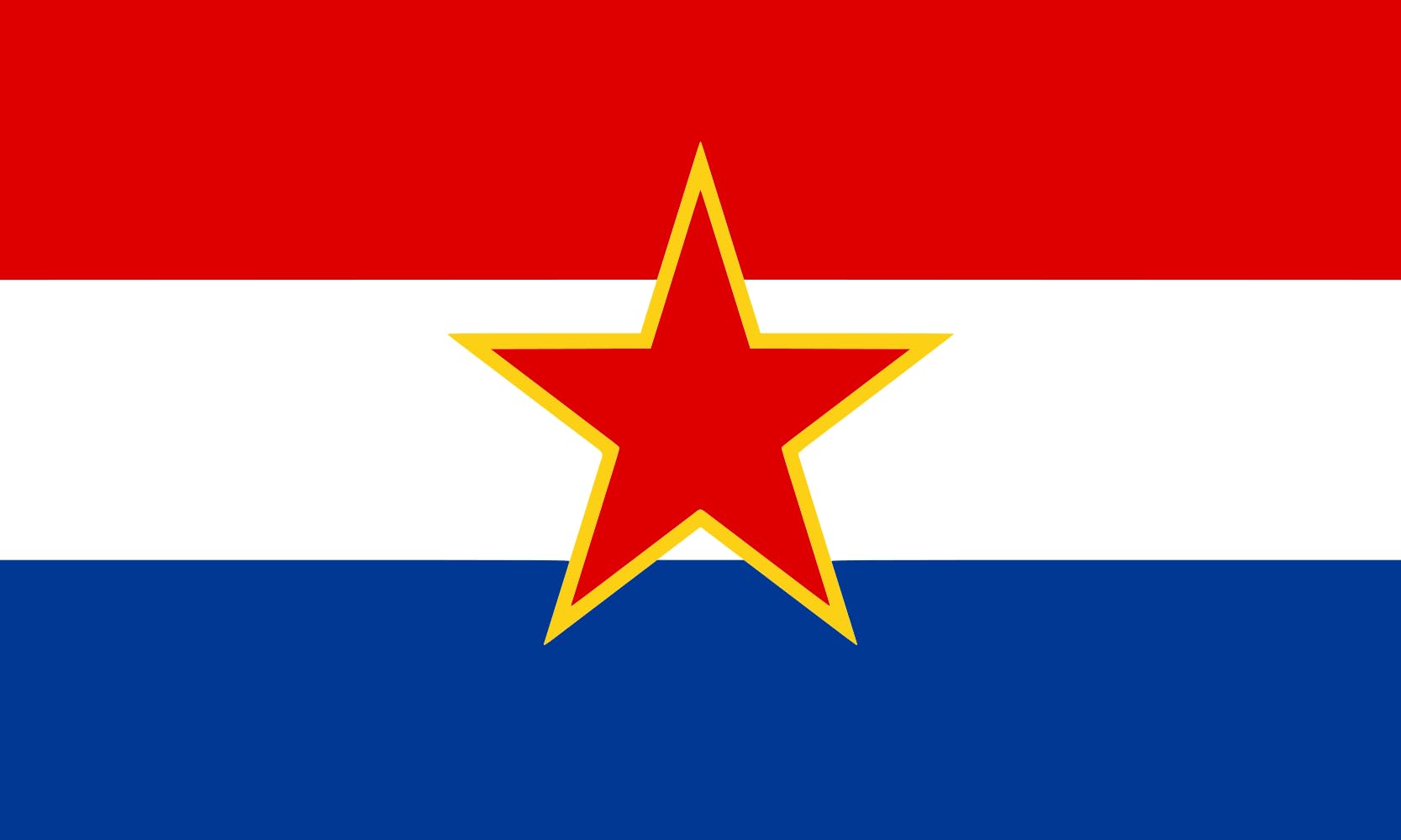 Croatia 1947-1990 drapeau 3-5 pour pavoiser votre salon thématique