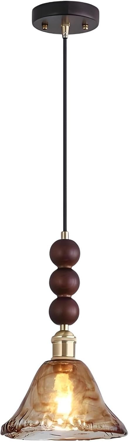 Suspension LED 21 cm pour îlot de cuisine et salle à manger en verre rétro