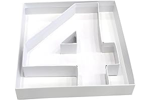 Small Cardboard Number 4 for Packaging and Decorations