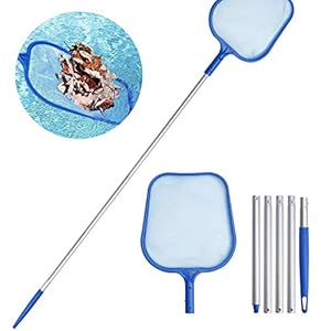 FT-SHOP Zwembad schepnet zwembadreiniging bodemschepnet met aluminium telescoopstang fijn gaasnet set voor zwembad…