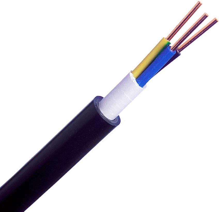 6.0mm² 3core NYY-J PVC Hi-Tuff Cable Outdoor NYYJ Wire ***Sold In Various Lengths*** (25 Metre)