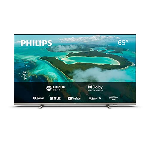 Philips 'Exclusive à Amazon 65PUS7657/12, 65 Pouces 4K UHD LED, Moteur Pixel Precise Ultra HD, Dolby Vision et Dolby Atmos, Smart TV, Image et Son Cinématographiques