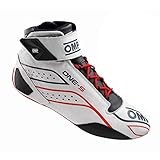 OMP ONE-S 2020 Model Driving Shoes FIA8856-2018 - Size 40 - White, Black, Red (IC/82202040)