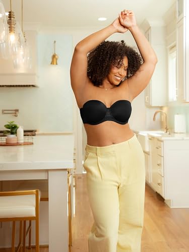 Image of Vanity Fair Women's Beauty Back Smoothing Strapless Bra, 4-Way Stretch Fabric, Lightly Lined Cups up to H