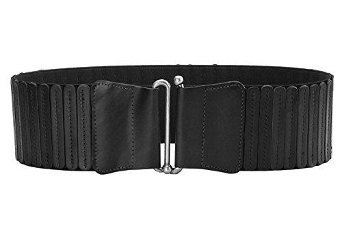 Women Plus Elastic Stretchy Retro Wide Genuine Leather Waist Cinch Belt