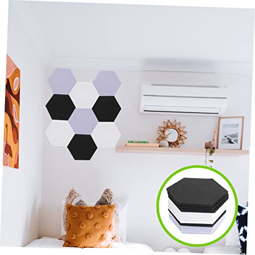 VANZACK 12pcs paneles acústicos hexagonales autoadhesivos para aislamiento acústico de alta densidad para estudio de grabación y oficina miniatura 2