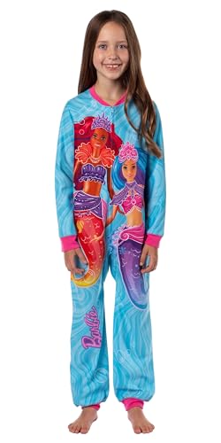 INTIMO Barbie Girls' Mermaid Brooklyn and Malibu Footless Sleeper Pajama For Kids