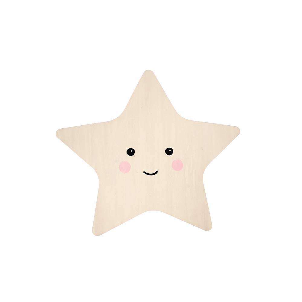 reer lumilu Silhouette Light Star 52177 Applique murale en forme d'étoile - Cadeau de baptême - Cadeau d'anniversaire pour garçons et filles - Marron