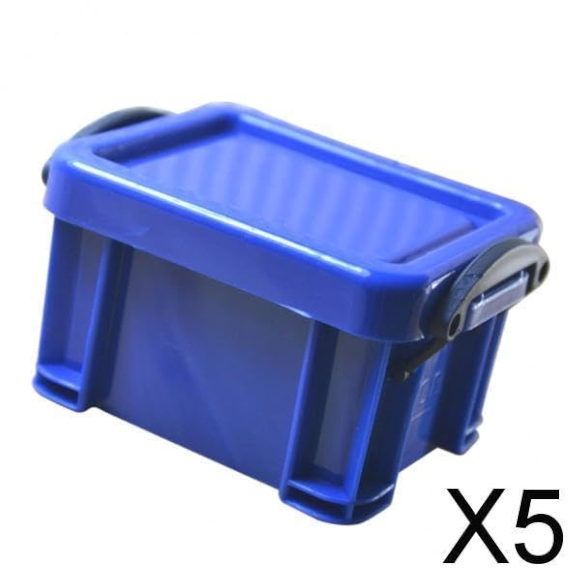 5xMini Lock Box Organizer for Jewelry, Dark Blue