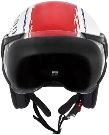 Royal Enfield Airborne Div. Open Face ISI and DOT Certified Riding Helmet Off White (XL) 62 Cm with Advance Durability and Impact Protection , Cycling