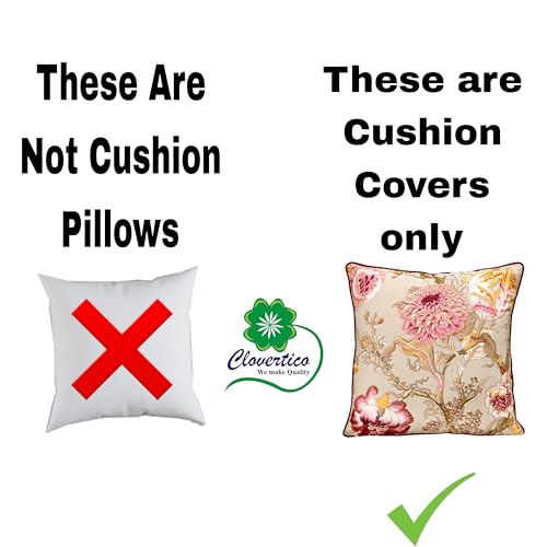 Image of Handmade Throw /Pillow Cushion Cover : 100% Cotton Fabric : High Thread Count : Set of 5