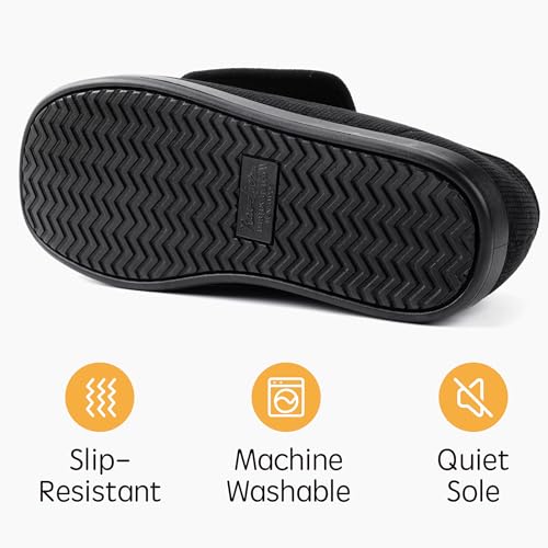 Women's Adaptive Slip-Resistant Wide Width Diabetic Comfort Slipper Shoe with Adjustable Hook-and-Loop Closure4