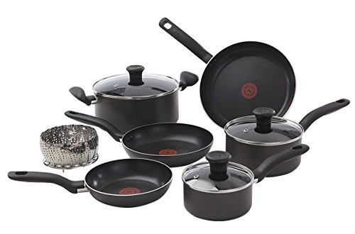 T-fal B208SA64 Initiatives Nonstick Inside and Out Dishwasher Safe Oven Safe Cookware Set