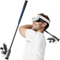 24" VR Golf Club Attachment for Oculus Meta Quest 3/3s, Carbon Fiber Material, Golf Weight, Precision Tracking, Non-Slip Grip, VR Golf Club Quest 3 Handle Accessories for Golf +, Vr Golf Attachment